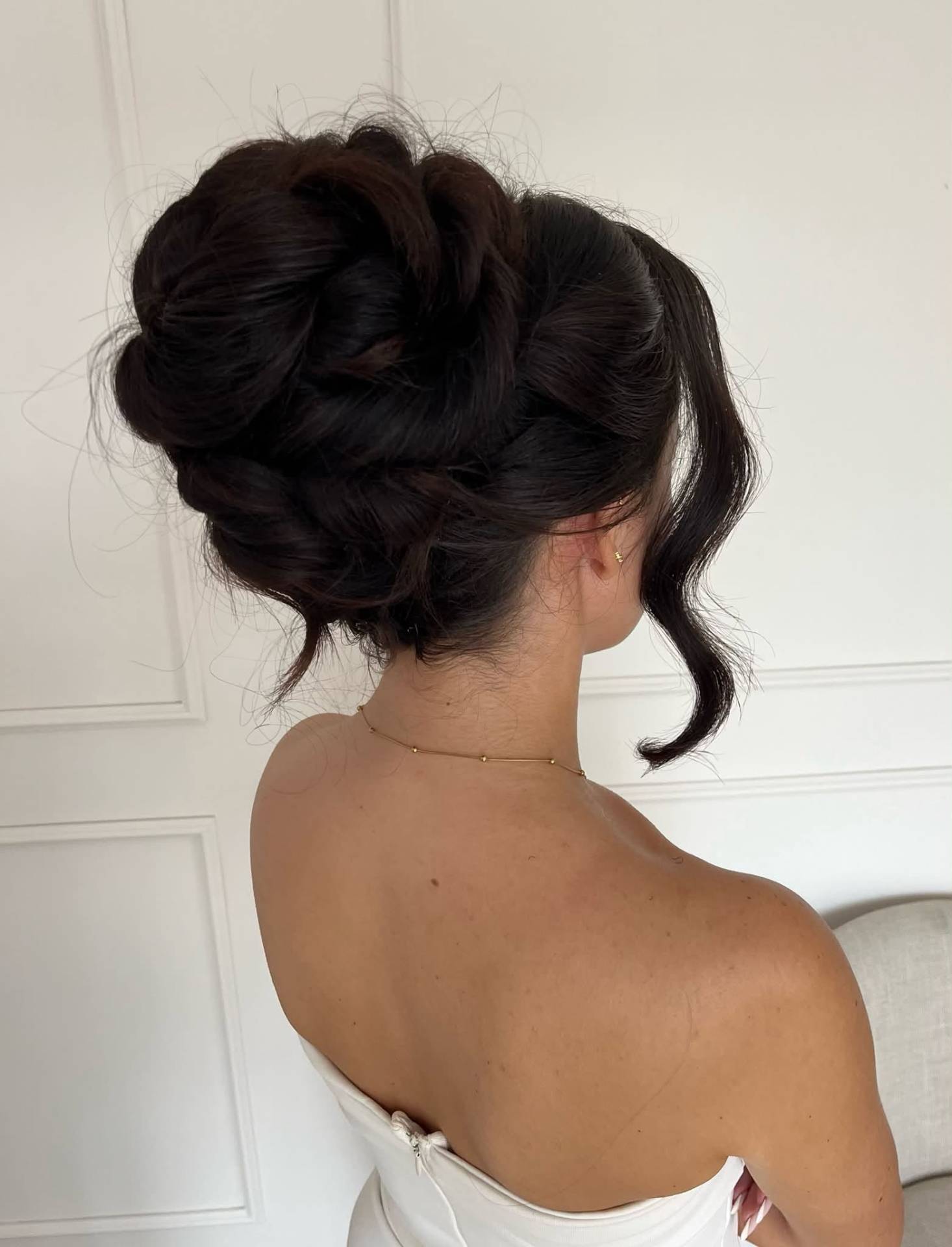 Bridal updo styled by Millie Rose
